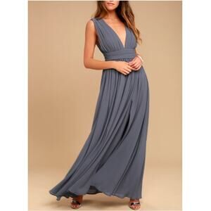 NEW LULU'S ~ Heavenly Hues Dark Blue Maxi Dress Size S